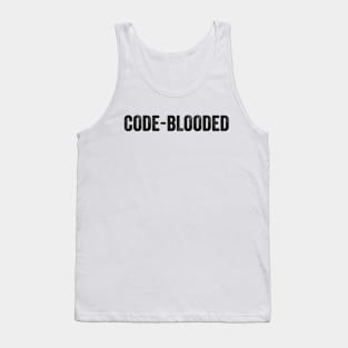 Code-Blooded Tee Funny Code Programmer IT T-shirt Tee Mens Womens Tank Top